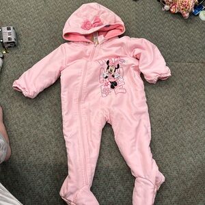 Disney baby Minnie Mouse Pink snowsuit size 18-24 months